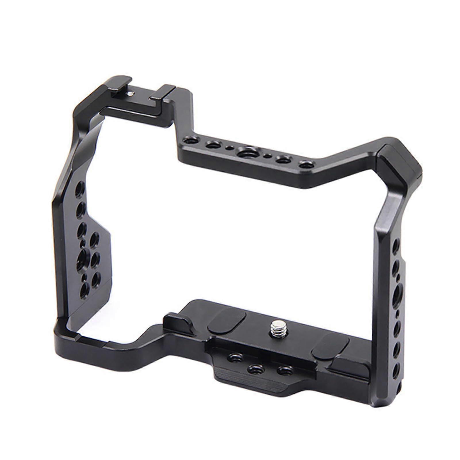 DSLR Camera Cage with Multiple Cold Shoe Mounts and 1/4 3/8 Threads for Video Accessories