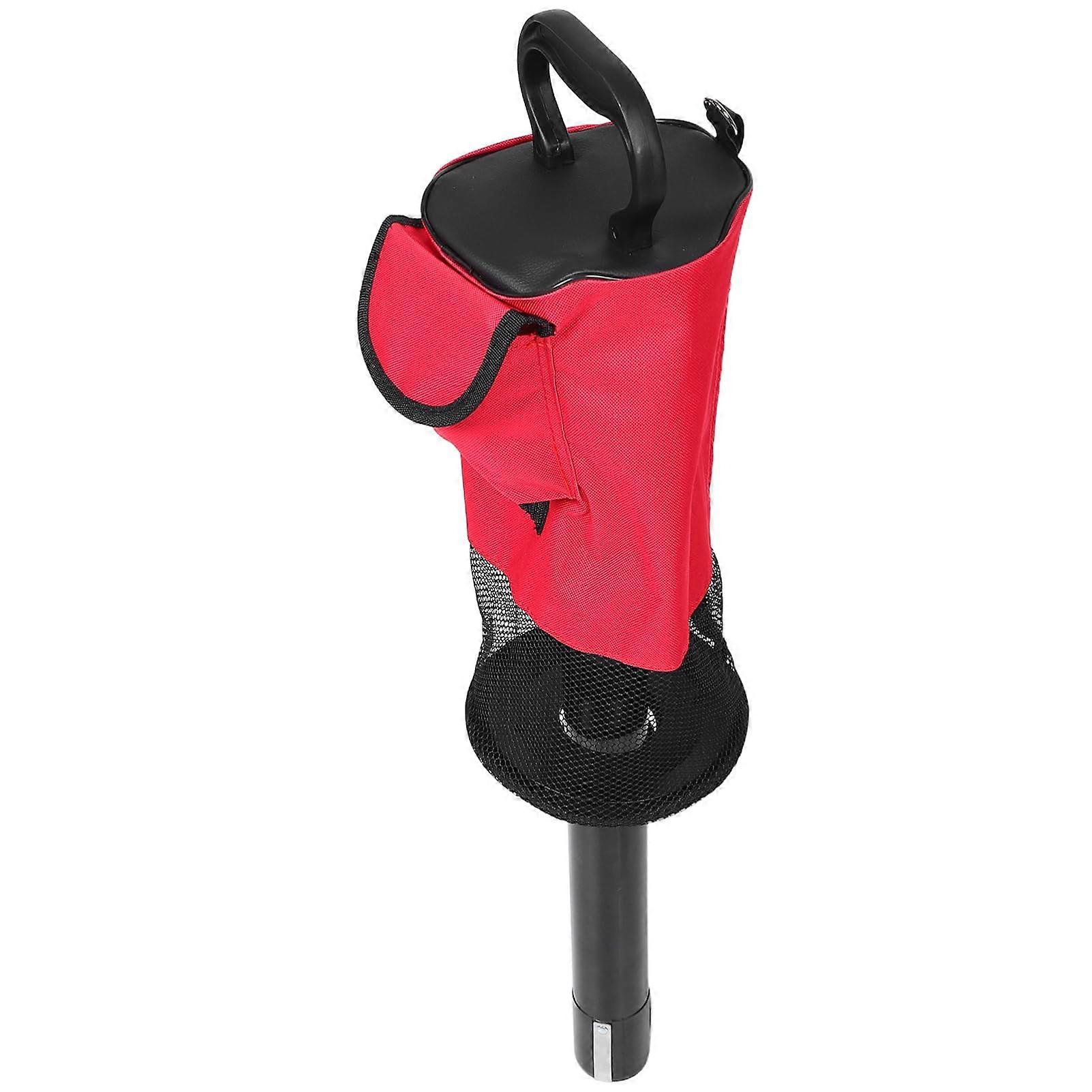 Golf Ball Picker Upper Tube, Quick Ball Collection, Easy Assembly, Convenient Storage Pouch, Red