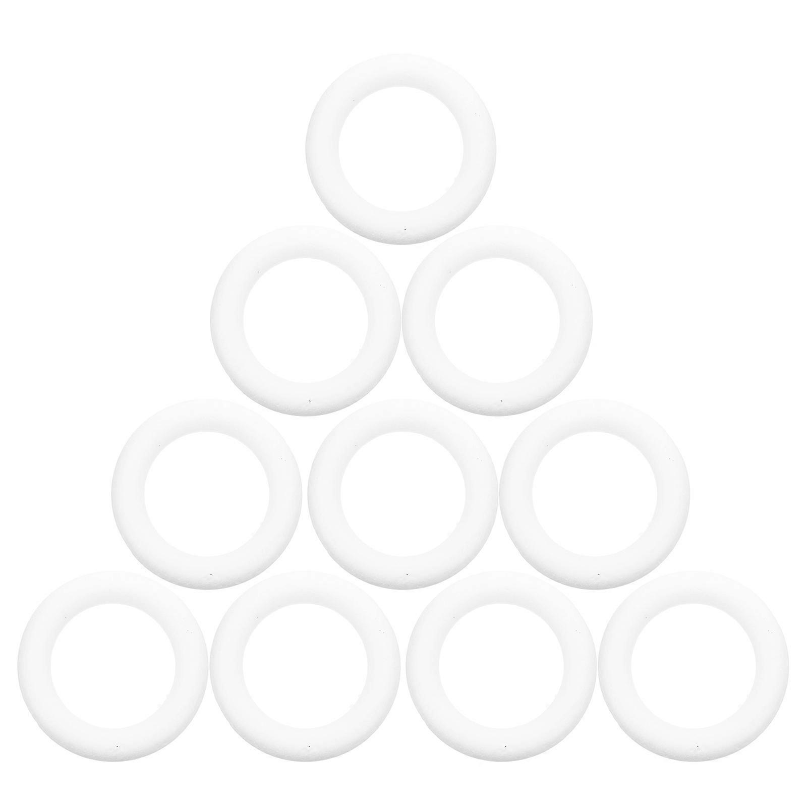 Foam Circle Blank Circle for DIY Crafts 10Pcs White Foam Circles Set