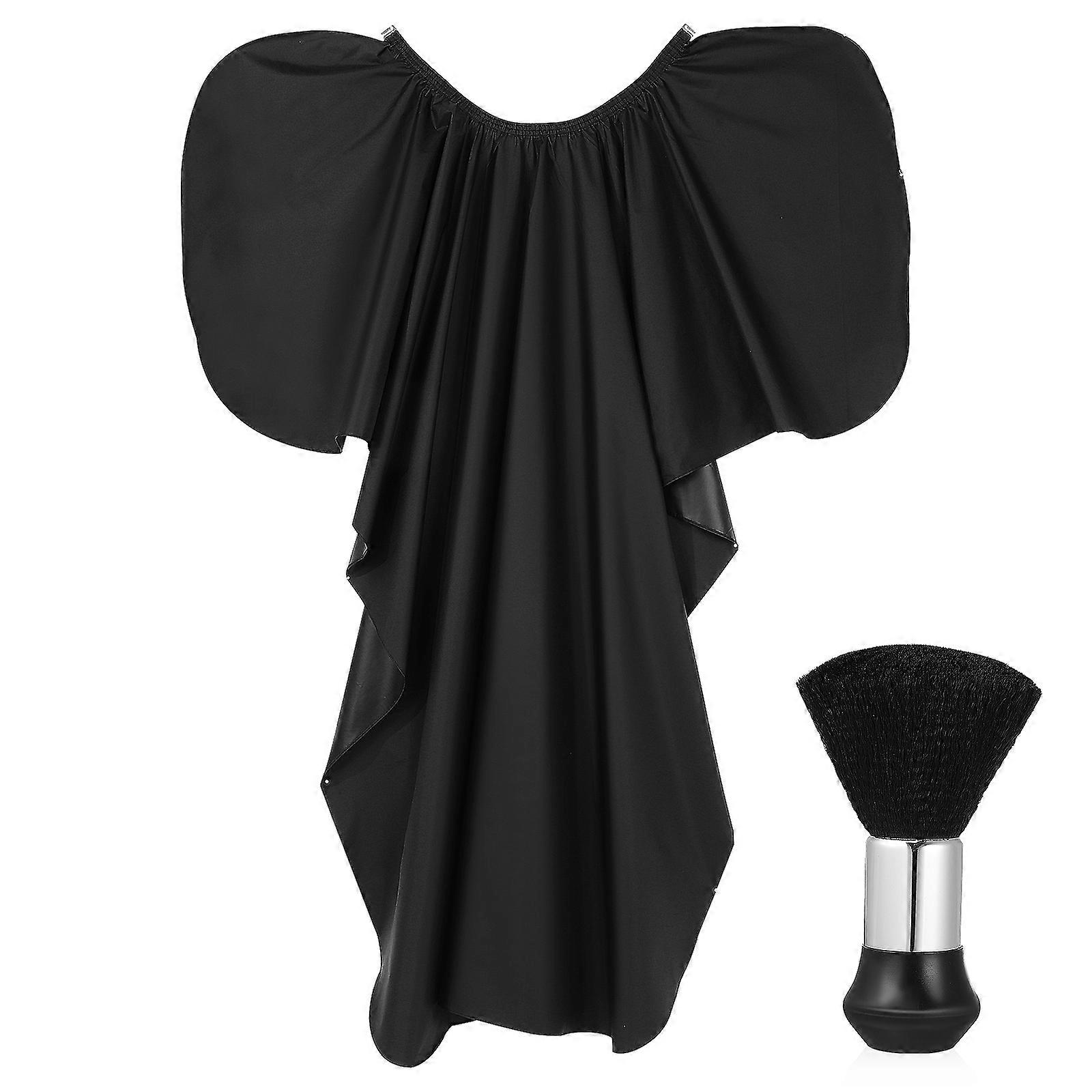 Hair Cutting Black Cape Barber Cape for Salon Use 4Sets Kit
