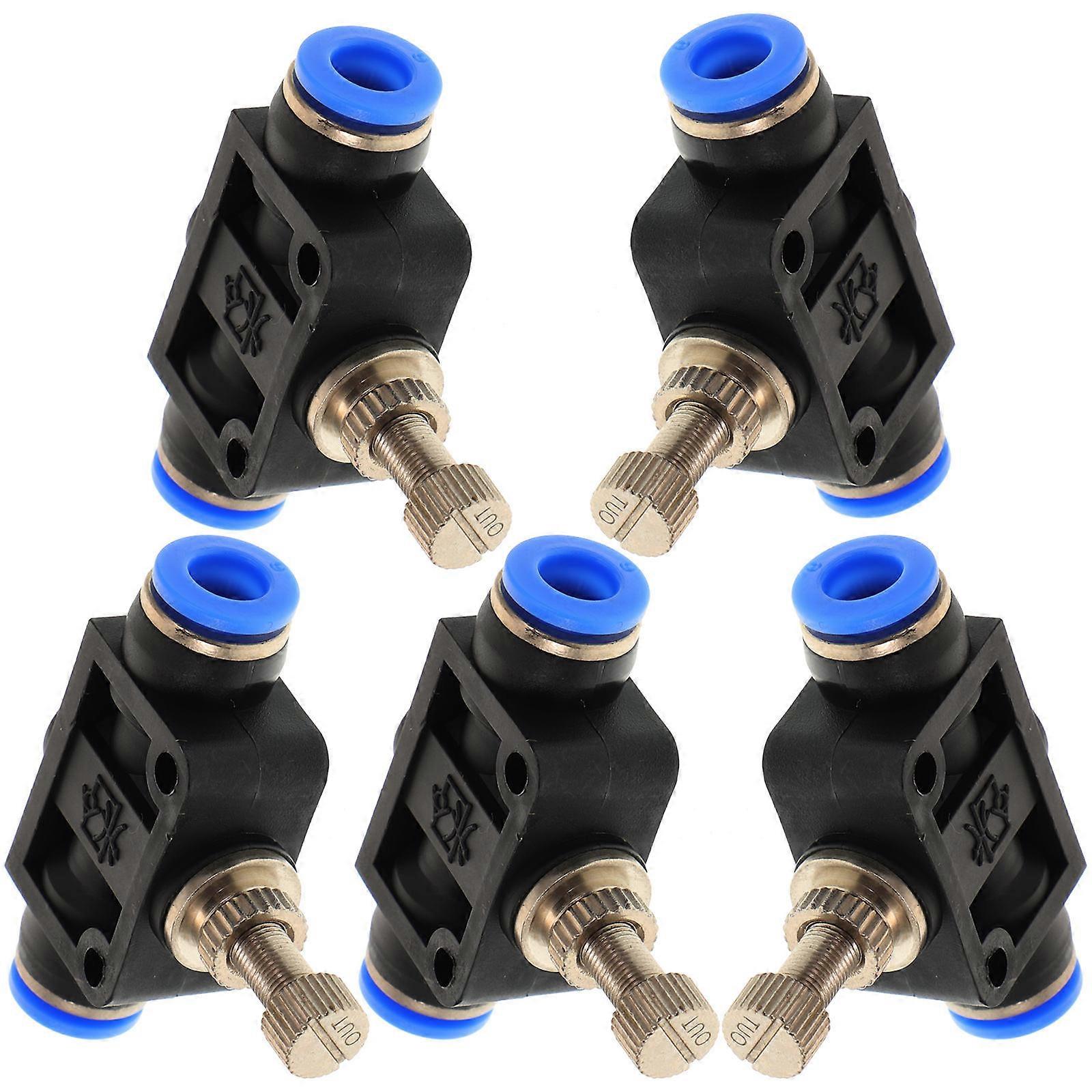 Jietou One Touch Inline Flow Control Throttle Pneumatic Connector 5Pcs