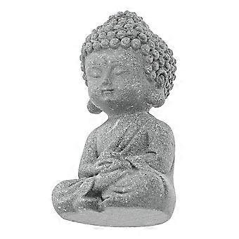 Fish Tank Decoration Buddha Statue for Decor Made of Grey Synthetic Resin
