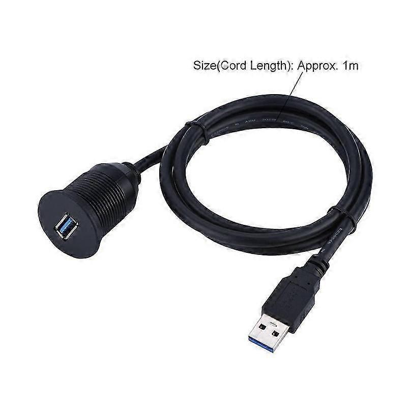 1M USB 3.0 Flush Panel Extension Cable Mount Kit