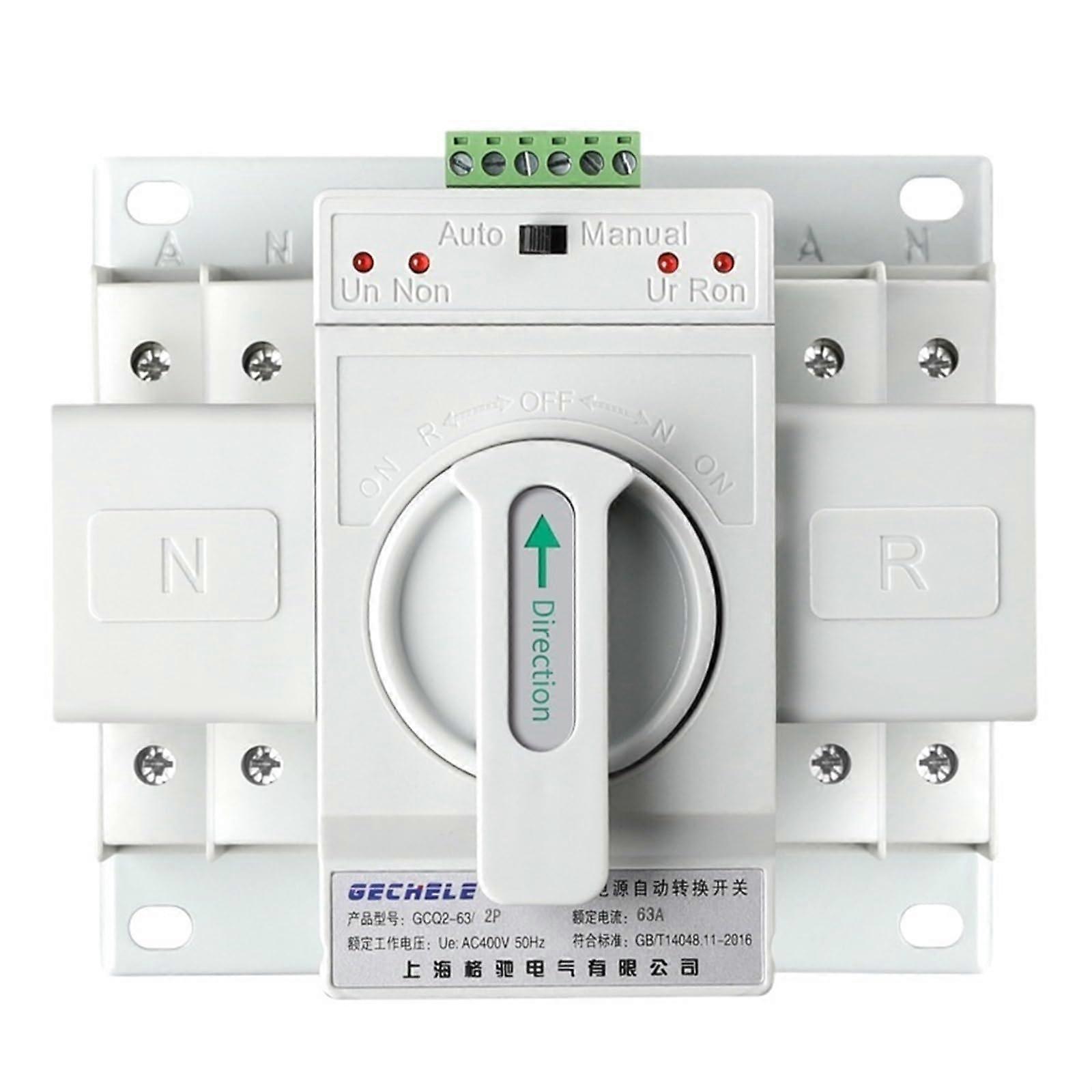 Dual Power Automatic Transfer Switch 63A GCQ263 Compact Panel with Reliable Circuit Protection