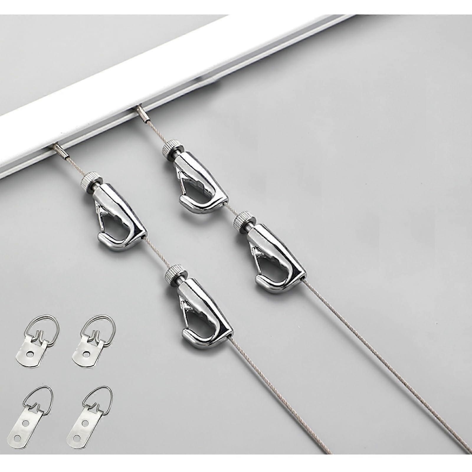 Picture Hanging System with Adjustable Height Gallery Rail for Heavy Frames, 88lbs Capacity