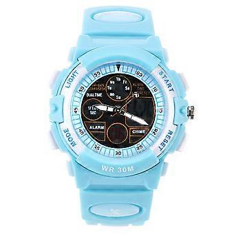 Digital Analog Watch with Date Alarm and El Backlight 2Pcs