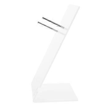 Föhnhouder voor de badkamer, acryl föhnstandaard met organizer, 2 stuks