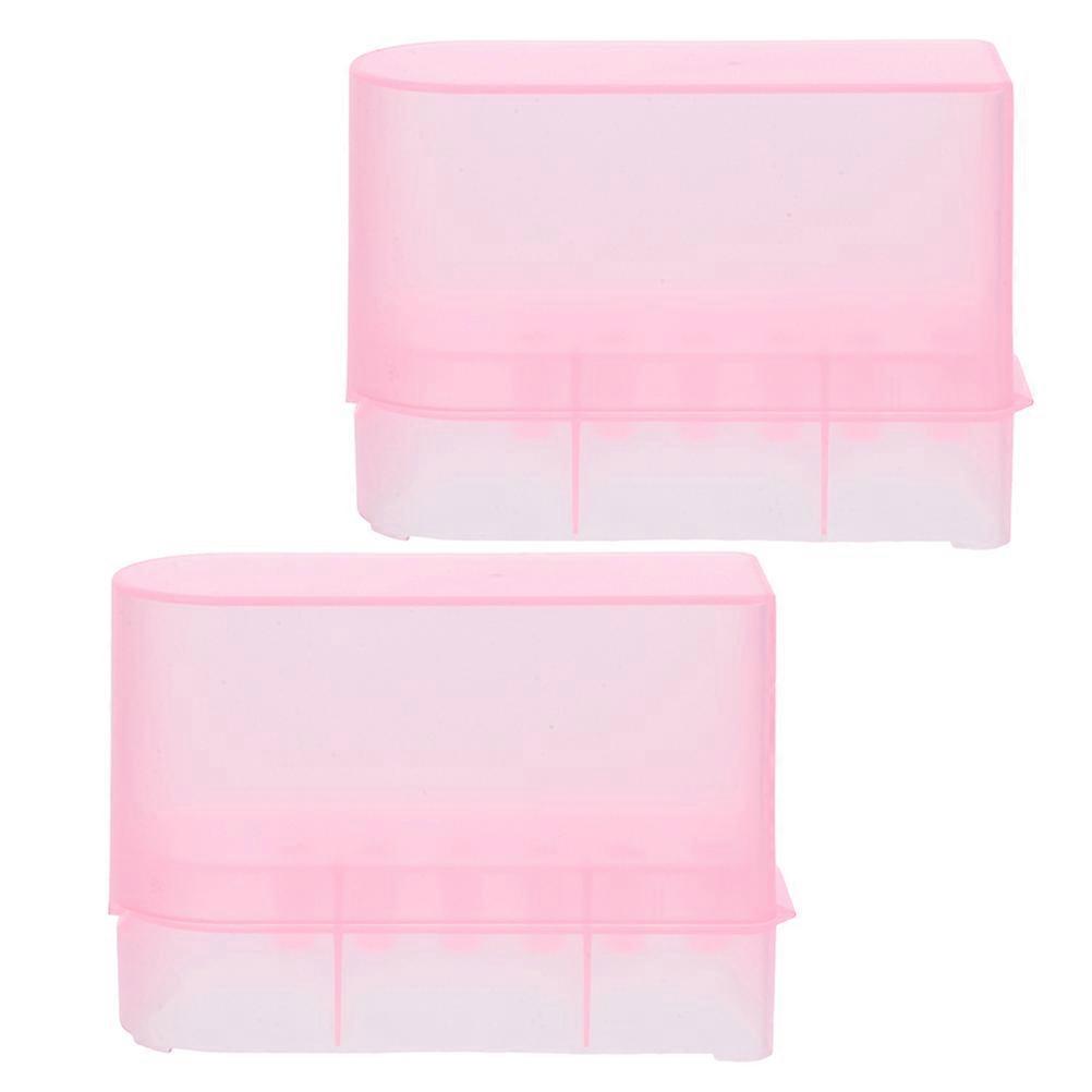 Nail Drill Bits Storage Holder Manicure Tool Case for 2Pcs