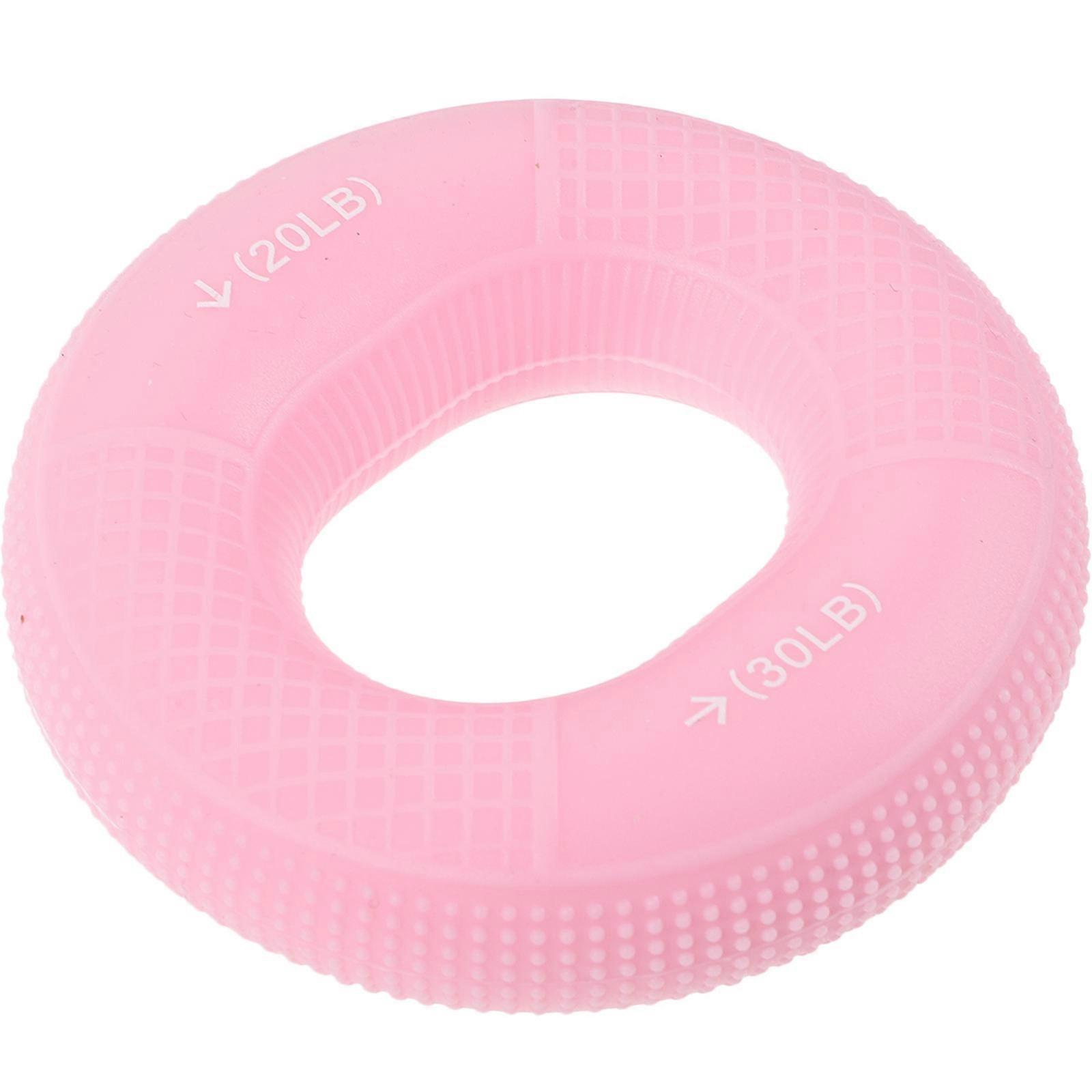 Silicone Finger Strength Trainer Grip Exercise Ring for Training Pink