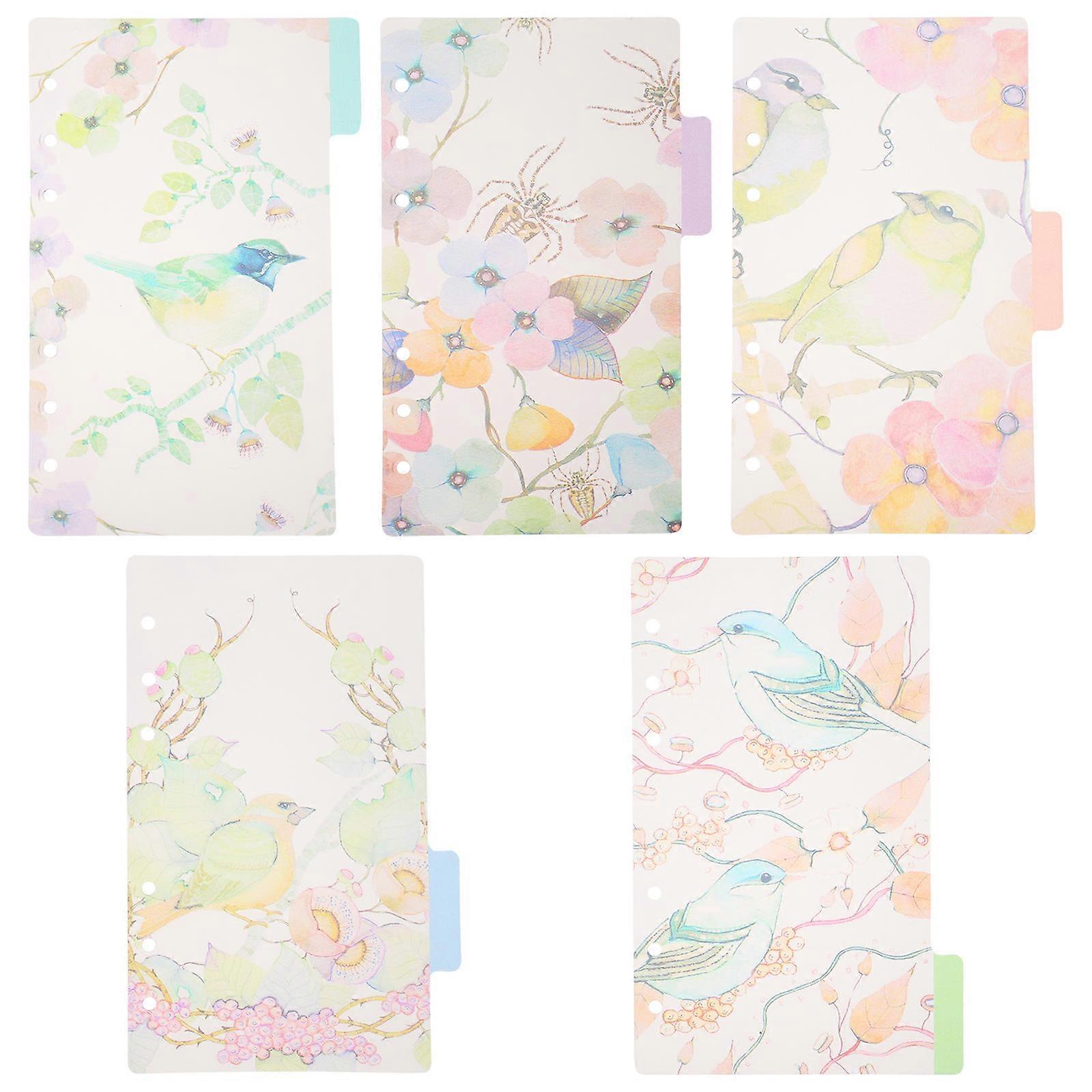 Plastic Index Dividers Binder Sheets for Notebook Classification 2Sets Assorted Colors