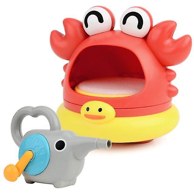 Crab Bubble Blowing Machine Cartoon Shark And Crab Swimming Bathtub Soap Machine Toy Machine Bathtub Pool Toys