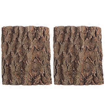 2pcs Écorce de Liège Contexte : Écorce de Liège Pour Reptiles Réservoir Fond Reptile Escalade Mur Terrarium Décor Accessoires Pour Tortue Caméléon Serpent