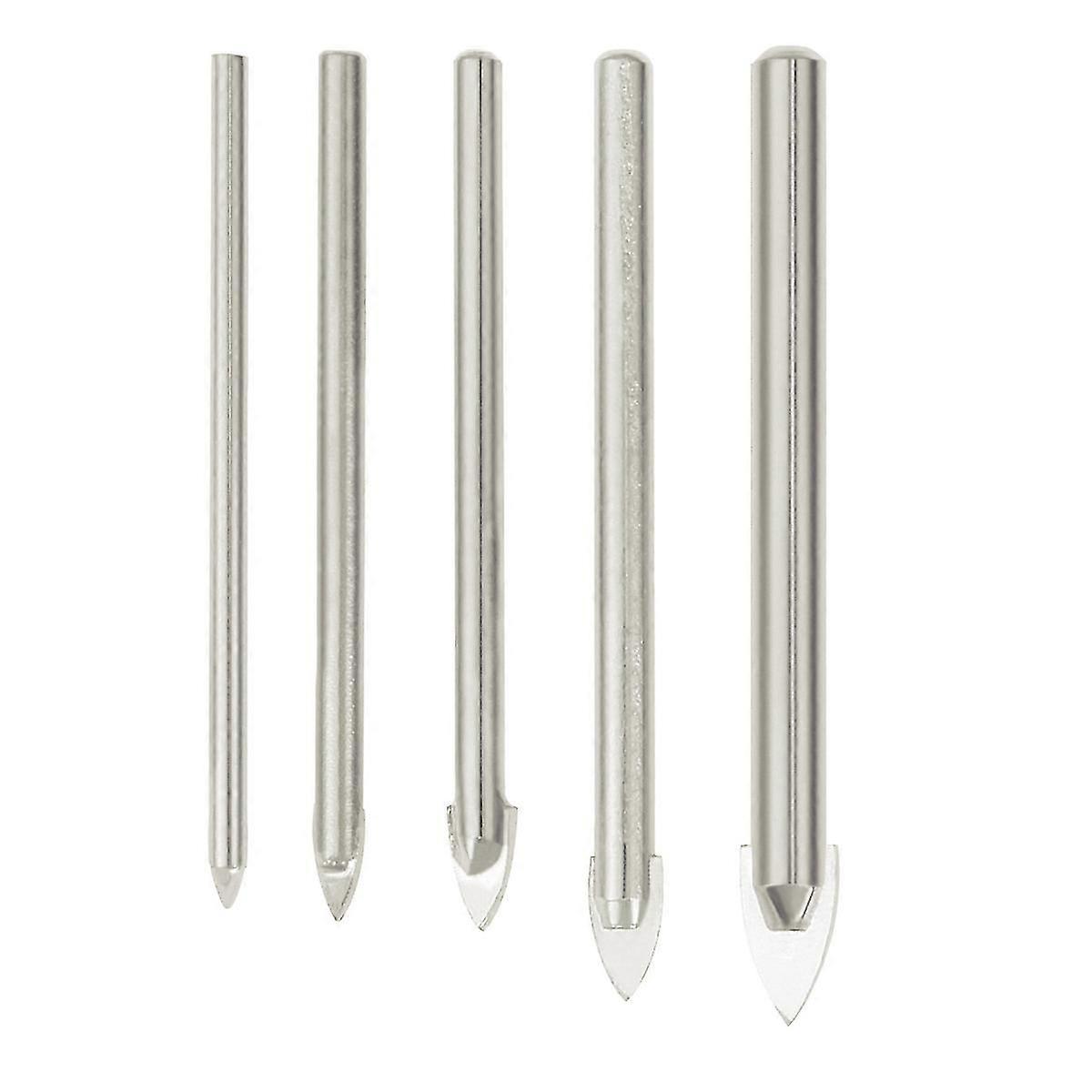 Glass Drill Bits Triangle Glass Drill for Tile Cutting 5Pcs Set
