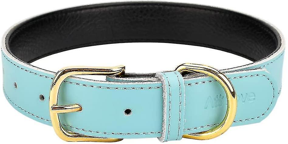 Aolove Basic Classic Padded Leather Pet Collars For Cats Puppy Small Medium Dogs