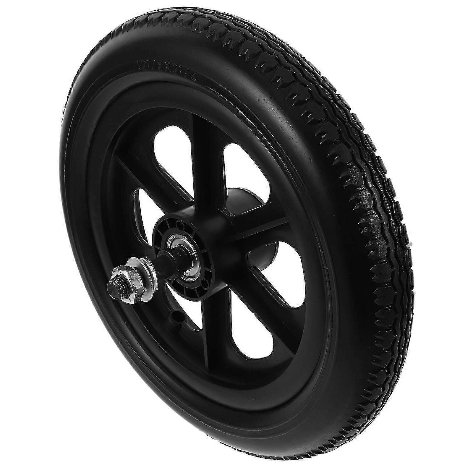 Manual Wheelchair Replacement Rear Wheel 12Inch Solid PU Wheel Assembly