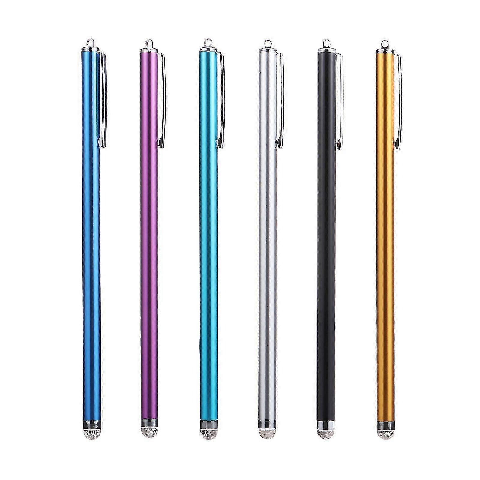6Pcs Universal Sensitivity Capacitive Stylus Pens compatible with Touch Screen Devices