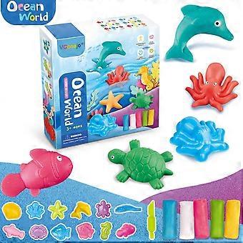 Ocean World Dough Set for Kids - Easy Sea Animal Creation Tools for Toddlers, Promotes Fine Motor Skills & Creativity