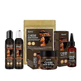 5PACKS Chebe Hair Growth Set: Chebe Shampoo + Conditioner, Chebe Hair Oil, Organic Chebe Powder and Butter for Hair Growth, Stronger, Thicker & Longer