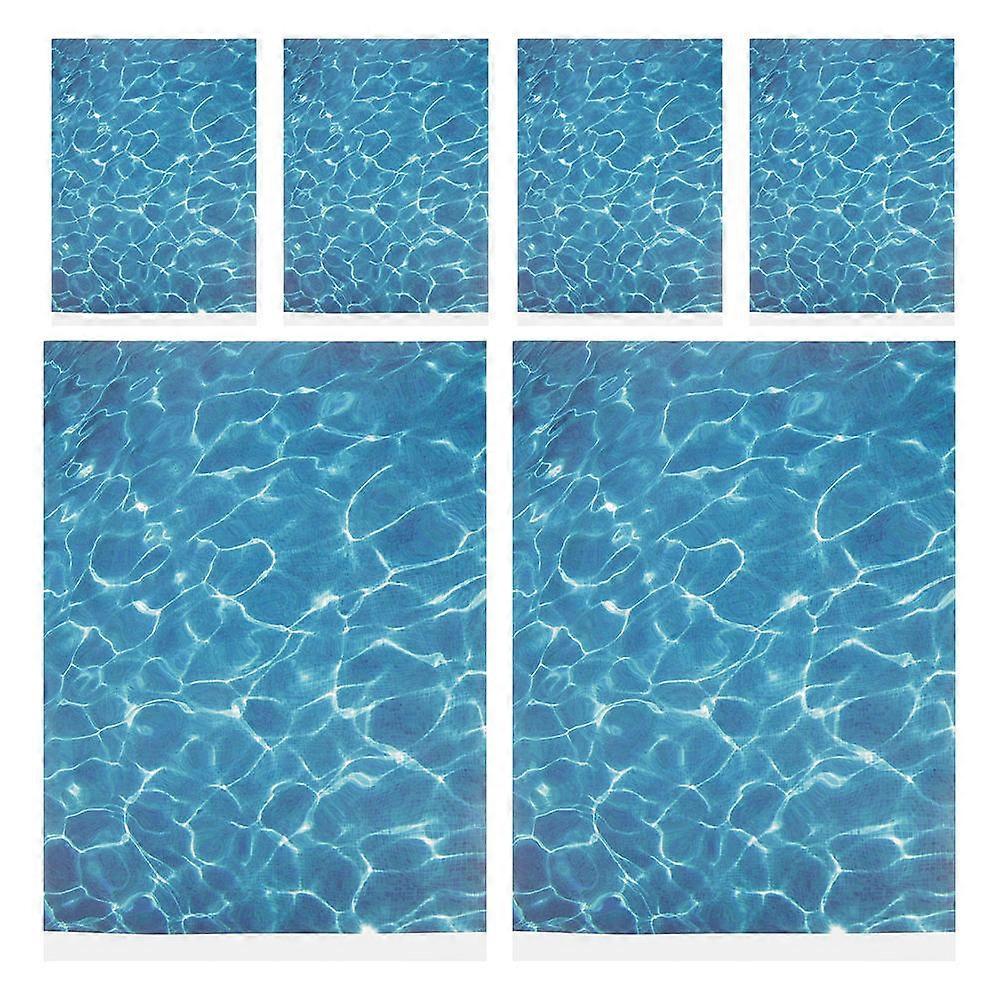 Ocean Wave Sticker Plastic for Decor 6 Sheets DIY Micro-Landscape Background