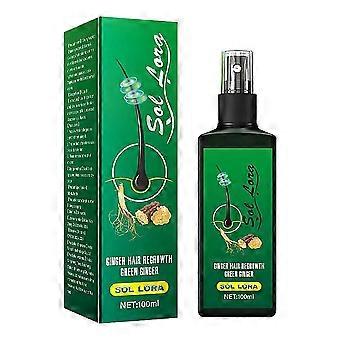 Spray per la ricrescita dei capelli da 100 ml - Trattamento per il cuoio capelluto a base di zenzero e ginseng per capelli più folti