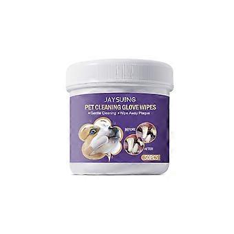 50pcs Pet Cleaning Gloves and Wipes, Gently Cleans Teeth, Removes Plaque and Odors, Pet Gum Care
