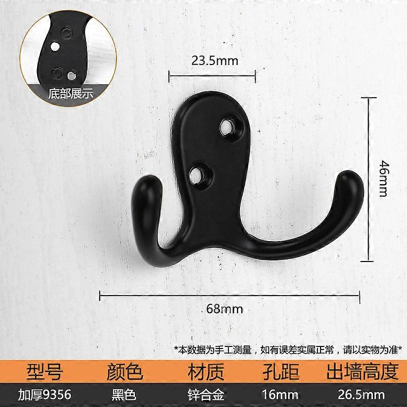Coat hooks behind the door, single hook, two-pack