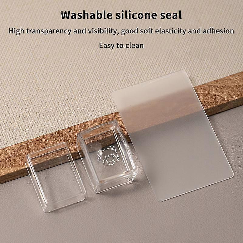Nail Art Rectangular Clear Stamp Multi-Function French Tip Stamp High-Transparency Silicone Stamp Tool
