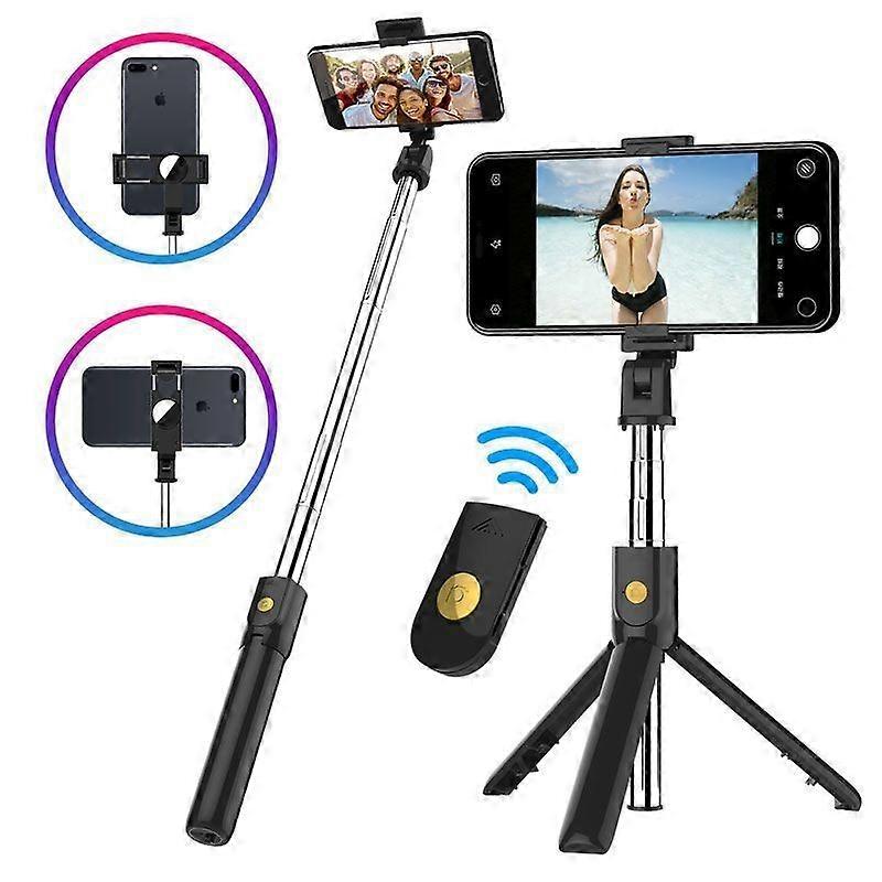 Tripod Retractable Bracket Selfie Stick Bluetooth Handheld Wireless Remote Control