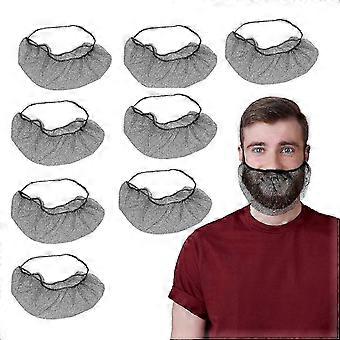 100 Pack Men's Beard Nets - Men's Beard Net - Black Beard Net