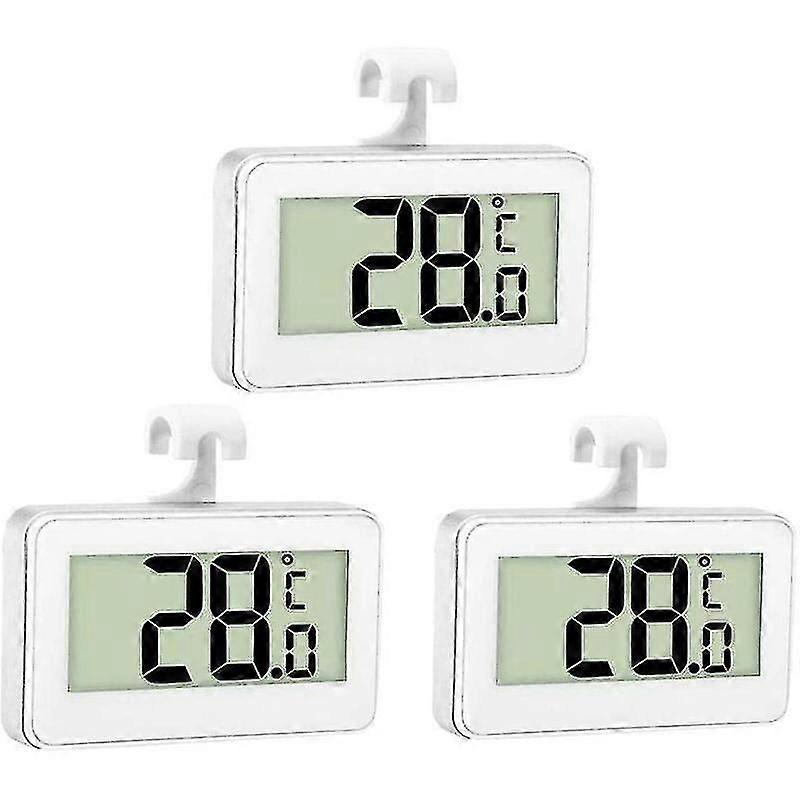 Fridge Thermometer Digital Thermometer Freezer Thermometer(3pcs,white)