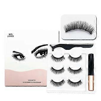 Magnetic Eyelash Set Glue Free Long Lasting Easy Use Reusable Comfort Wear