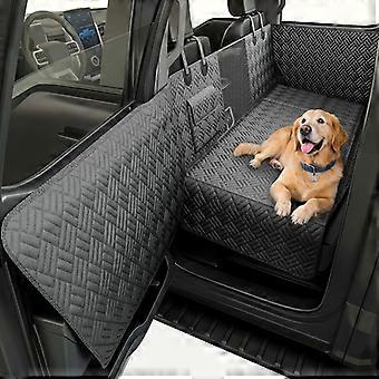 Durable Car Pet Seat Cover with Side Wings, Black