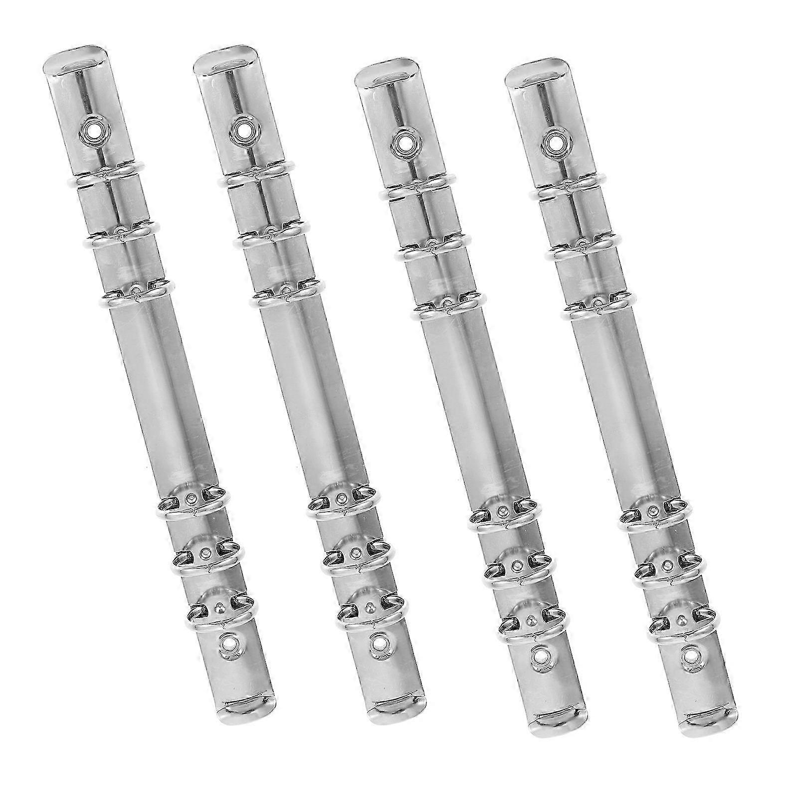4pcs Segmented Binders Loose Leaf Binders Creative Scrapbook Clips compatible with Office