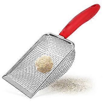 Cat Litter Scoop Stainless Steel Pet Litter Scoop Litter Box Cleaner Cat Litter Sifter Scooper Pet Supply