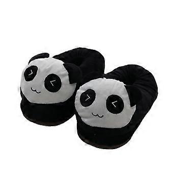 Cute Panda Plush Slippers for Men and Women, Warm Cartoon House Slipper Shoes, Cozy Winter Indoor Footwear with Fluffy Padding, Funny Animal Style Hom