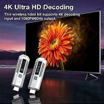 50 m kabelloser HDMI-kompatibler Sender/Empfänger, 1080p HDMI-kompatibel, Video- und Audio-Extender für Monitor und PC