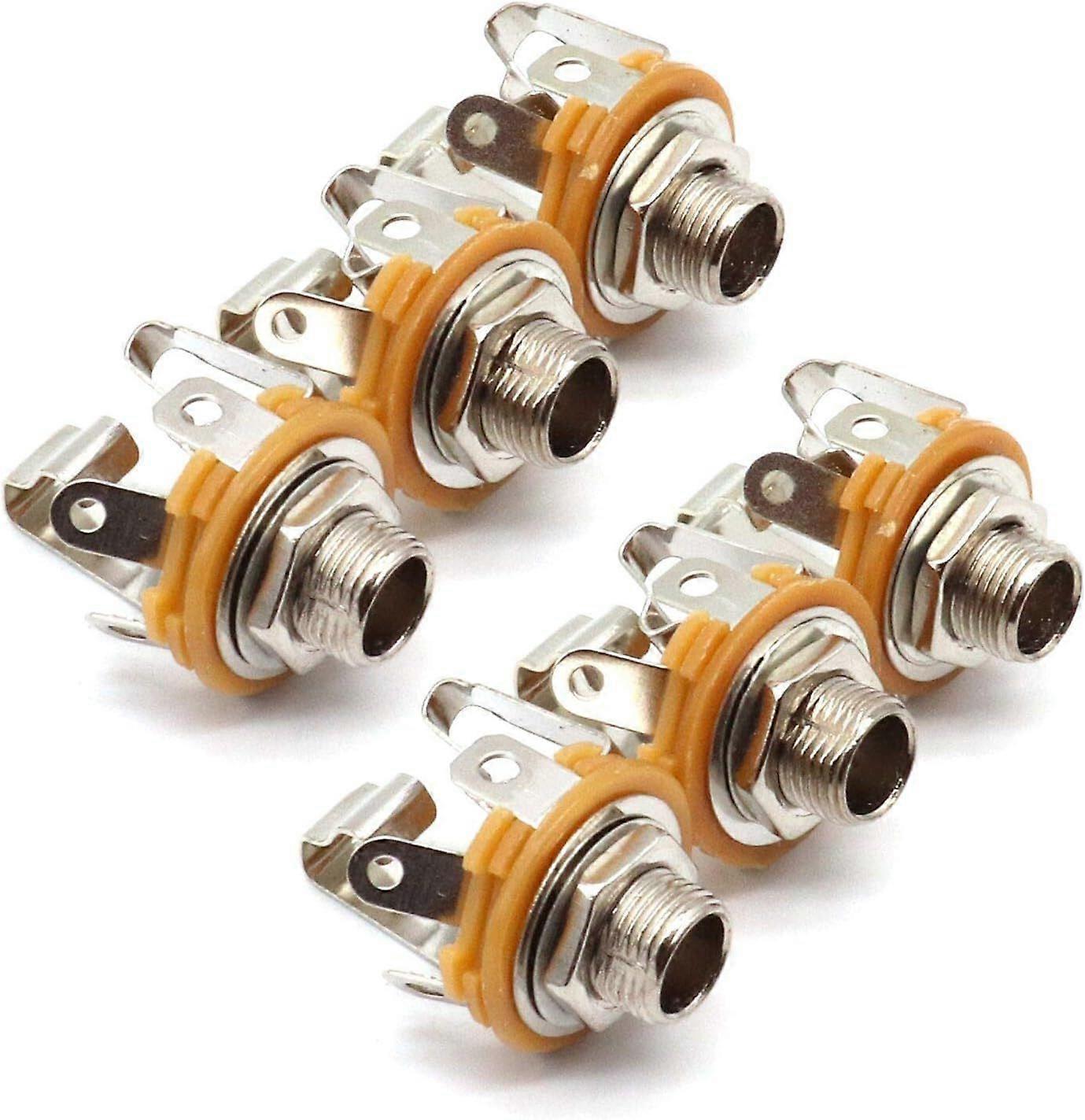6.35mm (1/4inch) Female Stereo Socket Panel Mount Jacks, Patch Cables, rophone