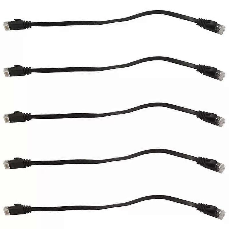 30 Pcs 1 Ft Flat Internet Network Cable Solid Cat6 High Speed Patch Lan Wire With Snagless Rj45 Connectors