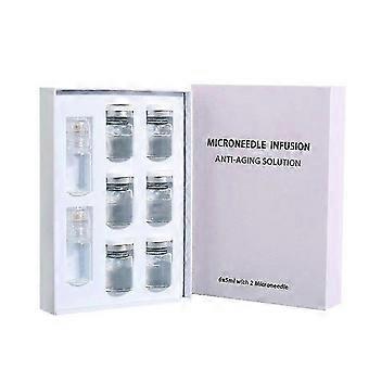 Sistema di microinfusione per il viso, kit di infusione con microaghi, siero viso anti-età e antirughe.