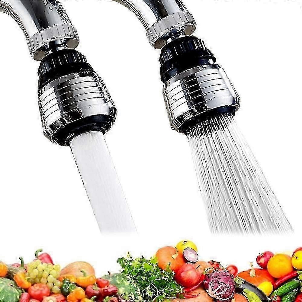 Kitchen faucet nozzle with 2 modes and swivel function