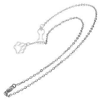 Pet Necklace Dog Pendant Necklace for Couples Silver Alloy