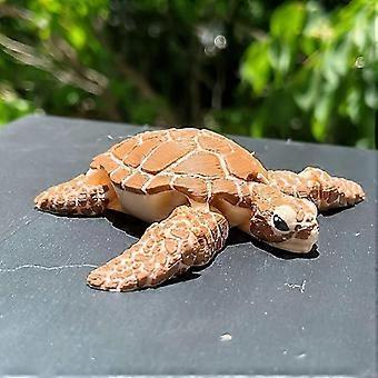 3D-gedruckte Schildkrötenstatue, realistische Aquariumdekoration aus Kunststoff für Schreibtisch und Aquariengestaltung, Weihnachtsgeschenk, Markenlos