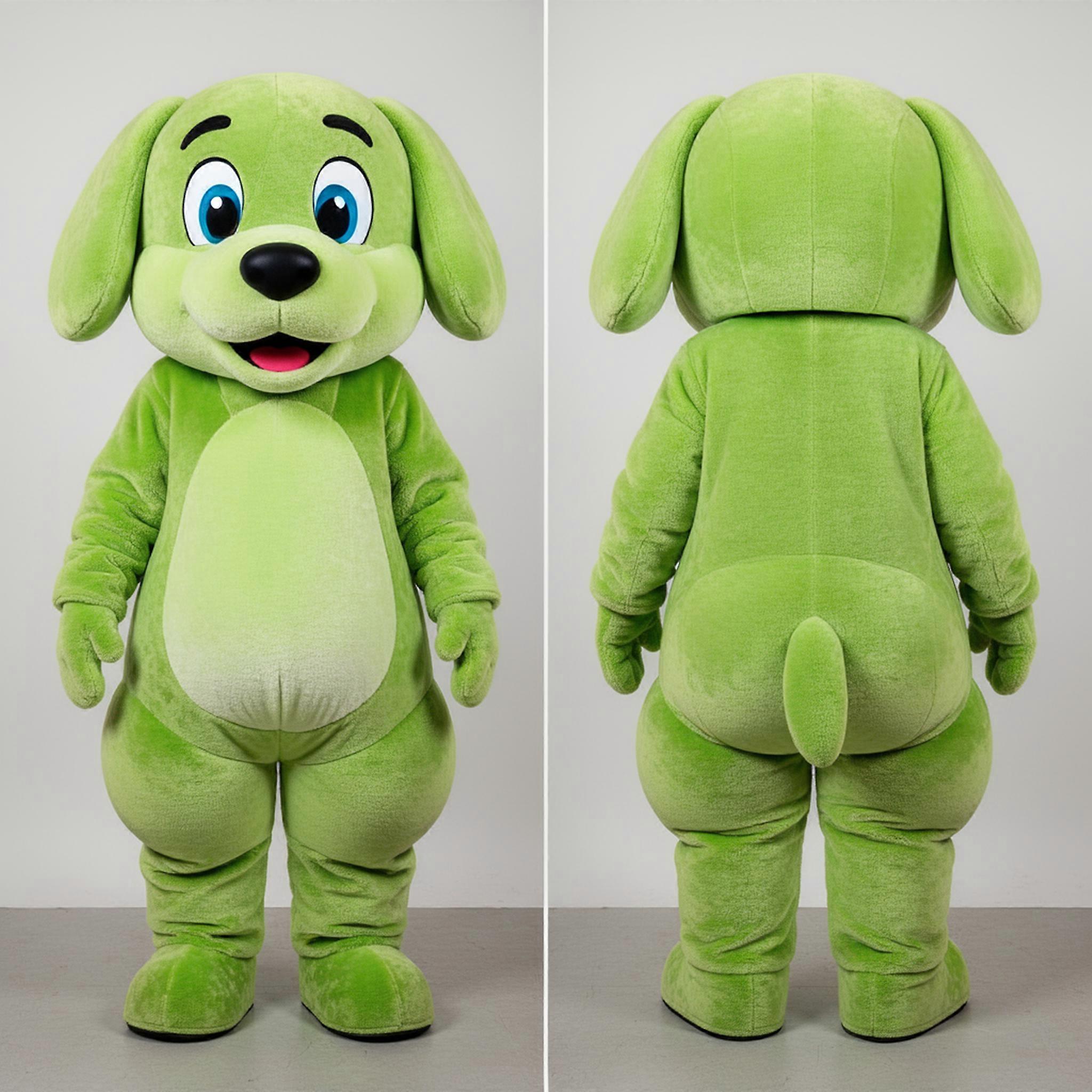 MASTICOT Lime Green Rounded Dog Mascot