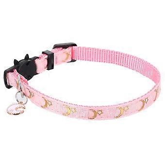 Kitten Moon Star Collar Cozy for Pet Collar Moons and Stars Pattern Printed