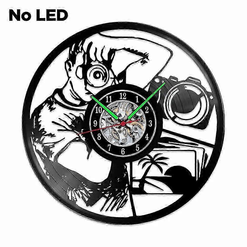 Vinyl Record Wall Clock Modern Geometric