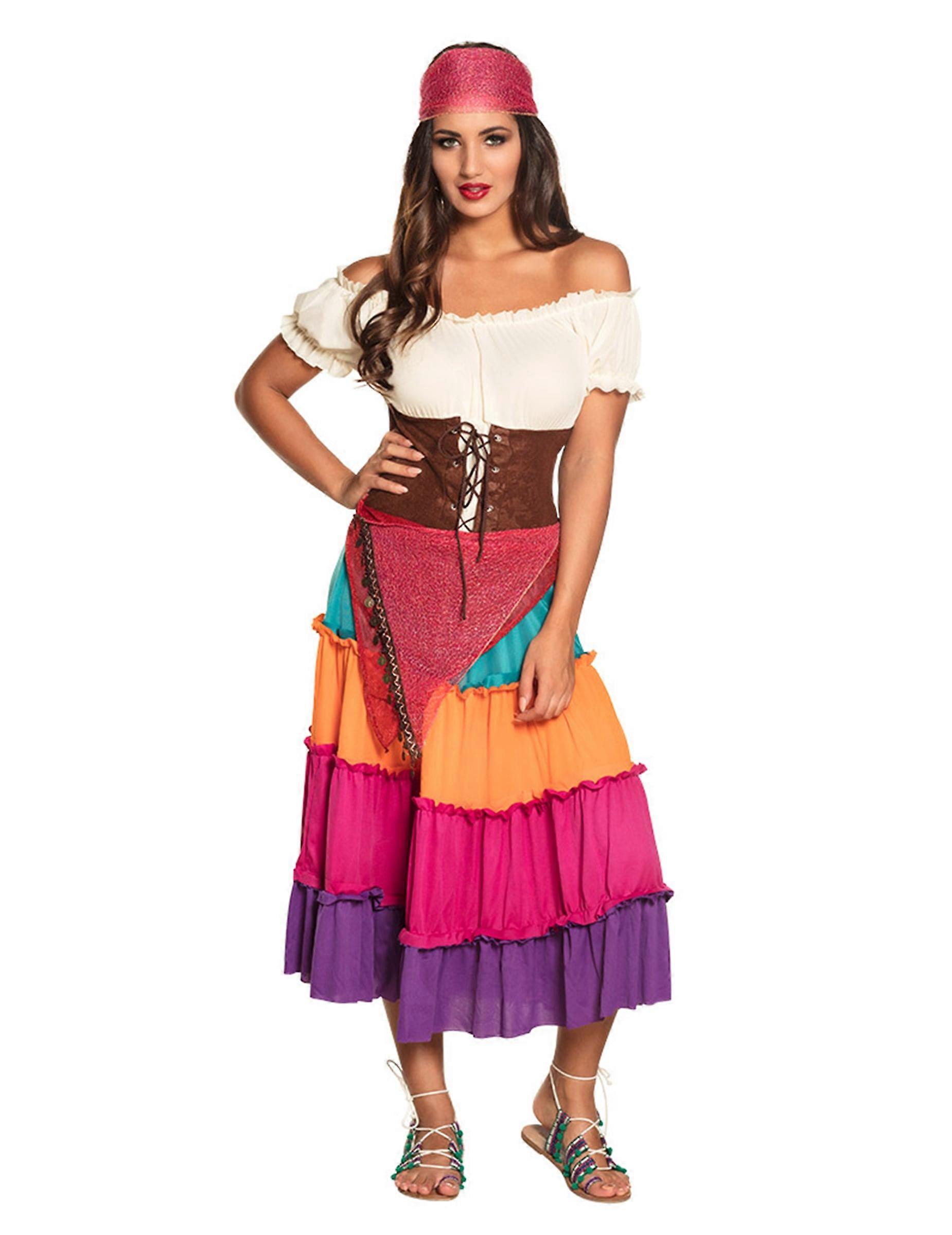Women's multicolored bohemian costume