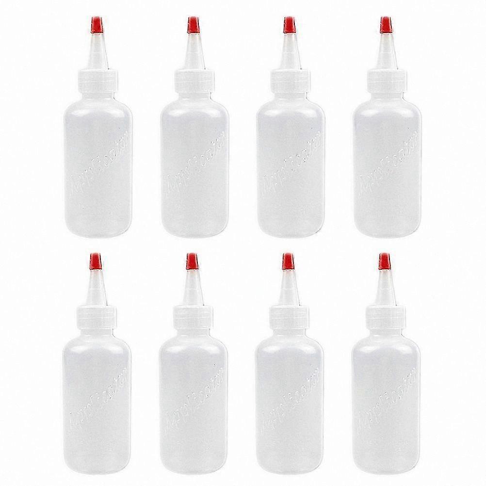 8-Pack Plastic Squeeze Bottles with Multi-Function Tips, Durable Liquid Dispenser Applicators (120ml Each)