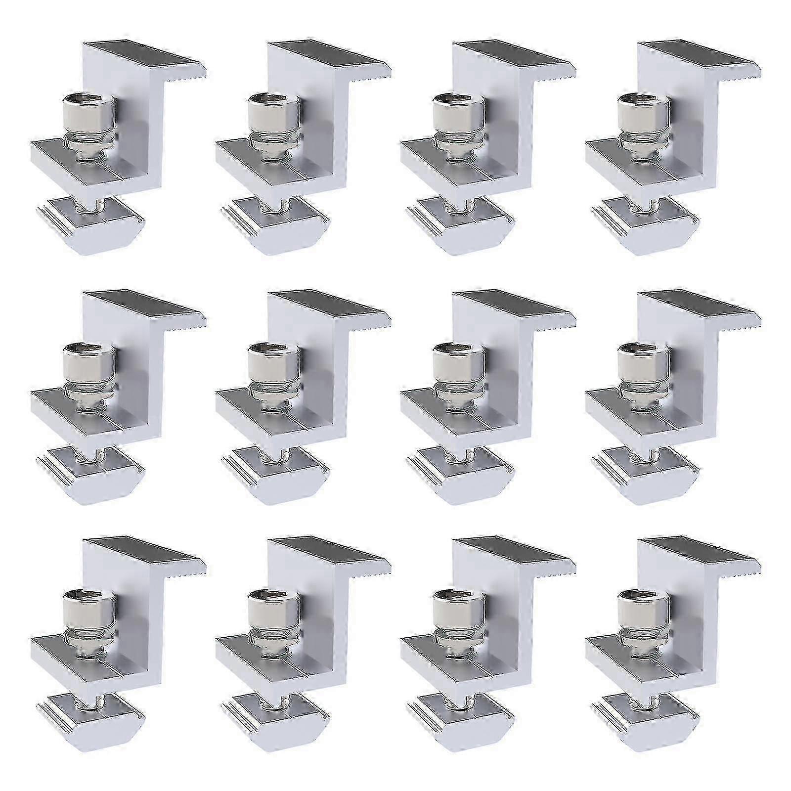 12-Pack Adjustable Mounting Clamps and Brackets for Solar Panels - Yvan