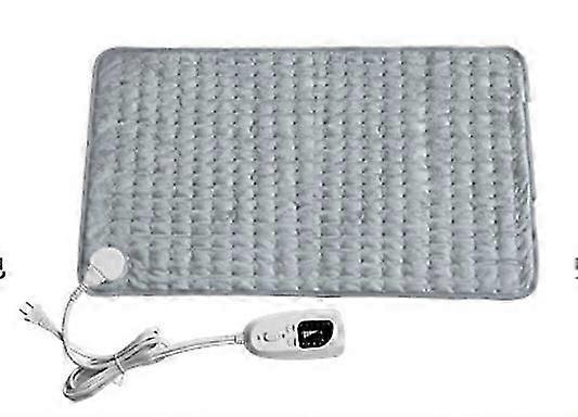 Gray 60x30cm Heating Pad 6 Temperature Levels Time Settings Automatic Switch-Off