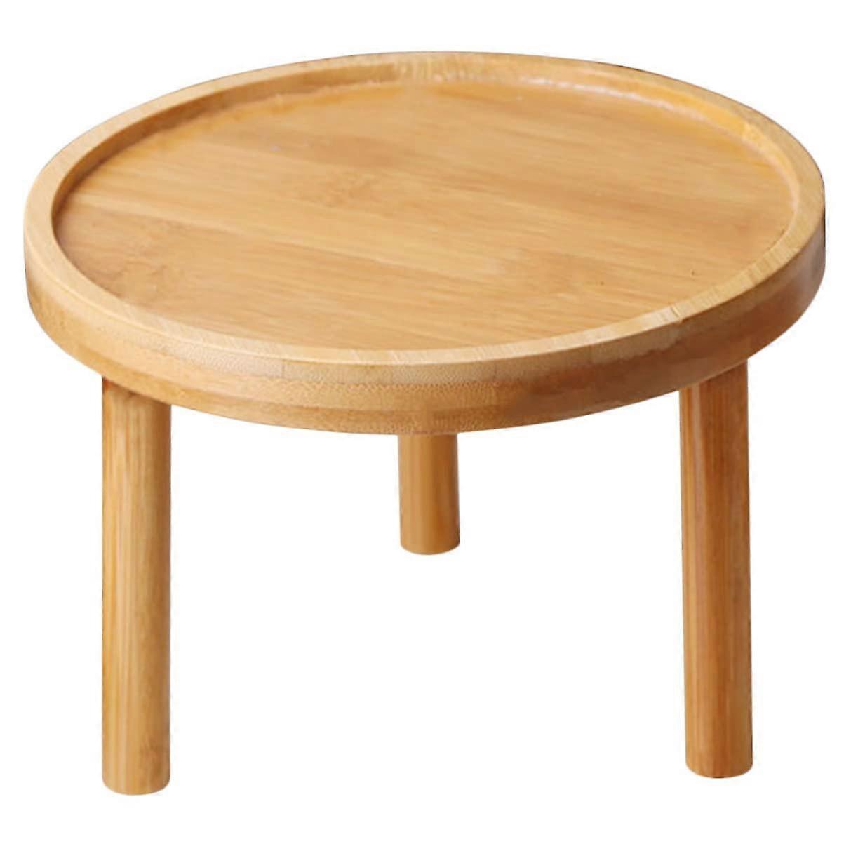 Wooden Plant Stand for Indoor Flower Pots, Rustic Stackable Display Stool with Stable Solid Wood Support